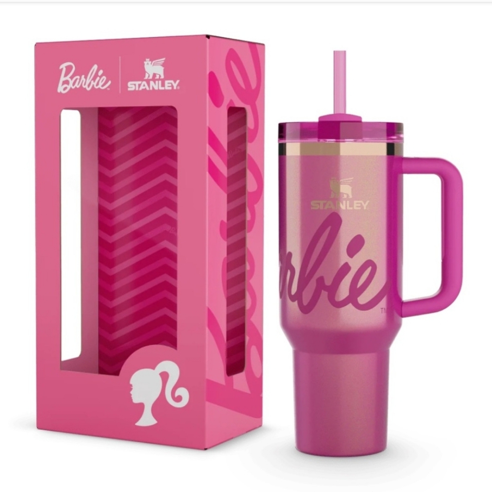 STANLEY 'THE FLOWSTATE' BARBIE ICON QUENCHER 40 oz TUMBLER BOXED SET